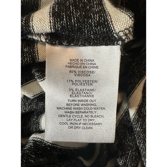 NWT Jones New York Black White Striped Tunic Hoodie Dress Pocket Woman’s Sz XL - Picture 10 of 10